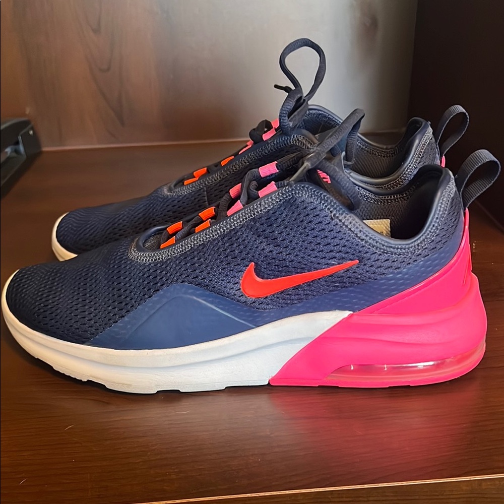 Nike Navy and Pink Air Max Sneakers